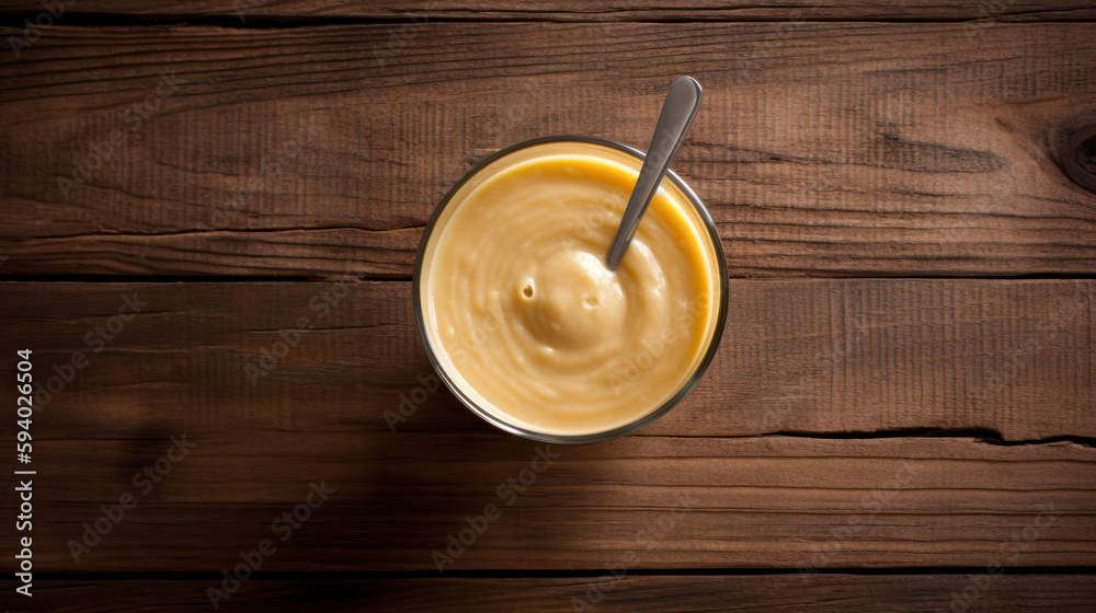 Fresh Jackfruit Smoothie on a Rustic Wooden Table Fresh Jackfruit Smoothie on a Rustic Wooden Table
