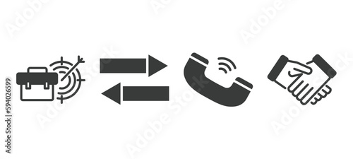 set of human resources filled icons. human resources glyph icons included career, compare, call, hired vector.