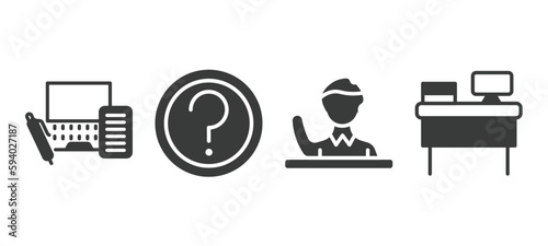 set of distance learning filled icons. distance learning glyph icons included blended learning, ask, raise hand, workspace vector.