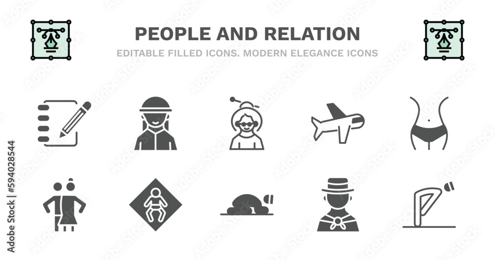 set of people and relation filled icons. people and relation glyph icons such as bedouin, old woman, aviation, hips, snuggle, snuggle, baby zone, sujud, colombian, ruku vector. set of people and relation filled icons. people and relation glyph icons such as bedouin, old woman, aviation, hips, snuggle, snuggle, baby zone, sujud, colombian, ruku vector.