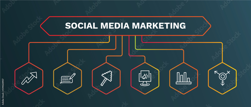 set of social media marketing white thin line icons. social media marketing outline icons with infographic template. linear icons such as feedback, pixelated, digital marketing, stadistics, set of social media marketing white thin line icons. social media marketing outline icons with infographic template. linear icons such as feedback, pixelated, digital marketing, stadistics,