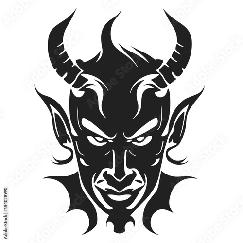 Devil Face Silhouette