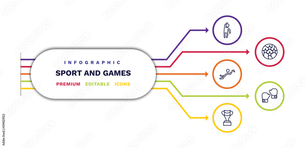 set of sport and games thin line icons. sport and games outline icons with infographic template. linear icons such as left bend, waiter falling, brazilian, soccer football ball, two boxing gloves set of sport and games thin line icons. sport and games outline icons with infographic template. linear icons such as left bend, waiter falling, brazilian, soccer football ball, two boxing gloves