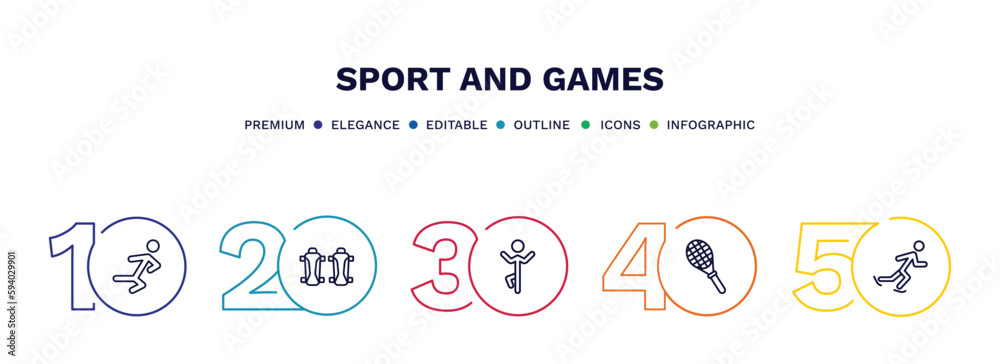 set of sport and games thin line icons. sport and games outline icons with infographic template. linear icons such as wushu, shin guards, yoga posture, squash, ice skating man vector. set of sport and games thin line icons. sport and games outline icons with infographic template. linear icons such as wushu, shin guards, yoga posture, squash, ice skating man vector.