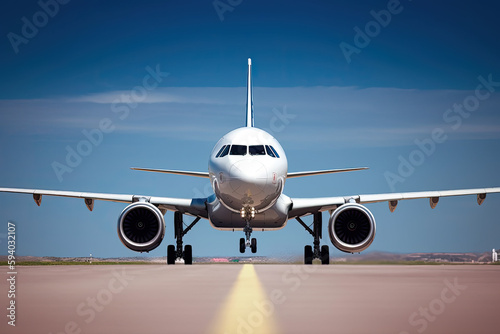 Airbus on runway , AI Generative