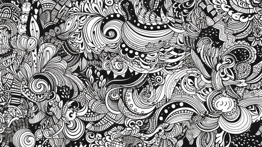 Abstract line doodle shape. Generative AI
Abstract line doodle shape. Generative AI