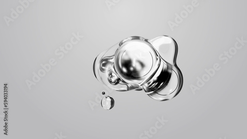 3d render motion design wallpaper animation business presentation monochrome grey white metaball gray liquid water soapy mercury bubble metasphere ball silver metal transition deformation metaverse