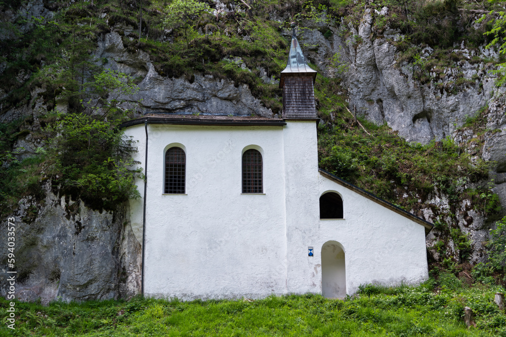 Naklejka premium Falkenstein church in St. Wolfgang, Austria