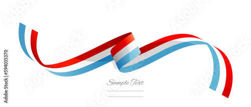 Bild auf Leinwand Luxembourger flag ribbon vector illustration