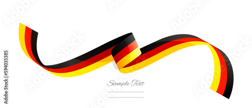 German flag ribbon vector illustration. Germany flag ribbon on abstract isolated on white color background