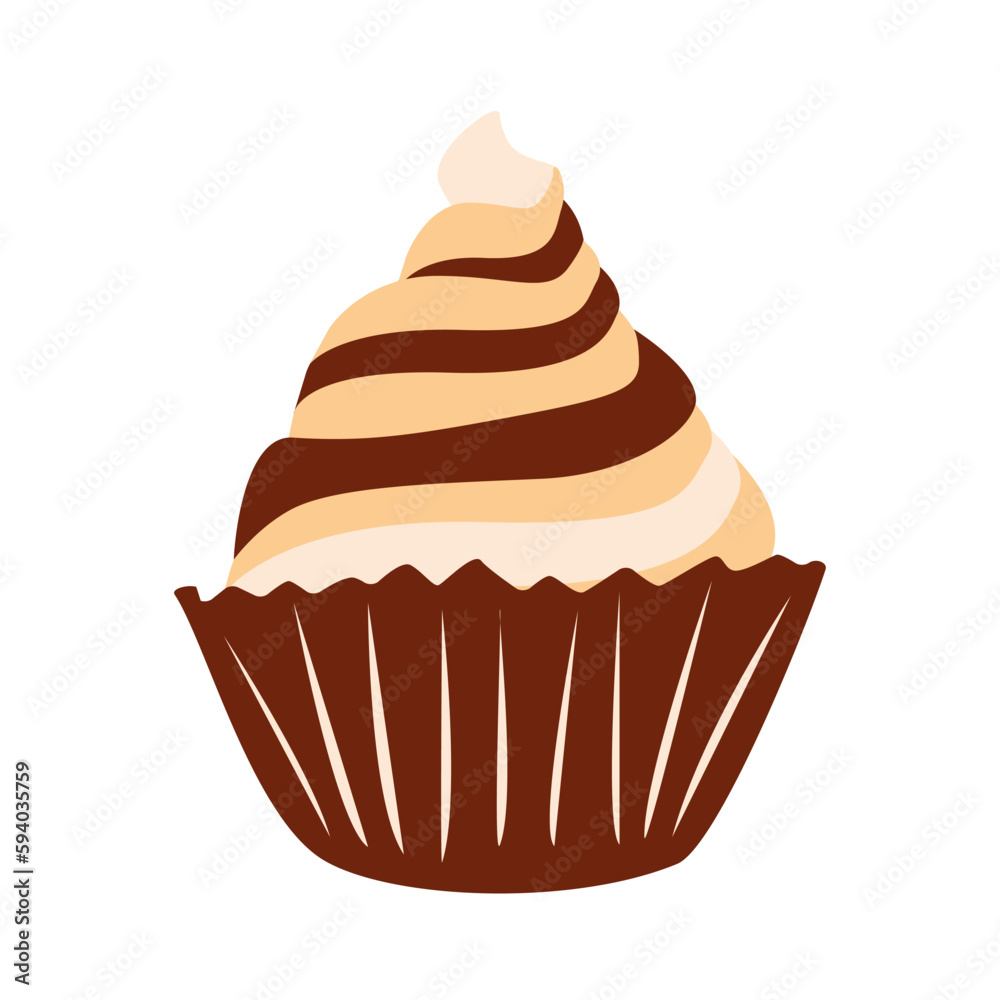 Vector Cupcake, Cupcake isolated on a white background, Cupcake Icons. Catering food. Vector Cupcake, Cupcake isolated on a white background, Cupcake Icons. Catering food.