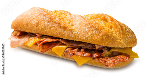 bocadillo de bacon con queso