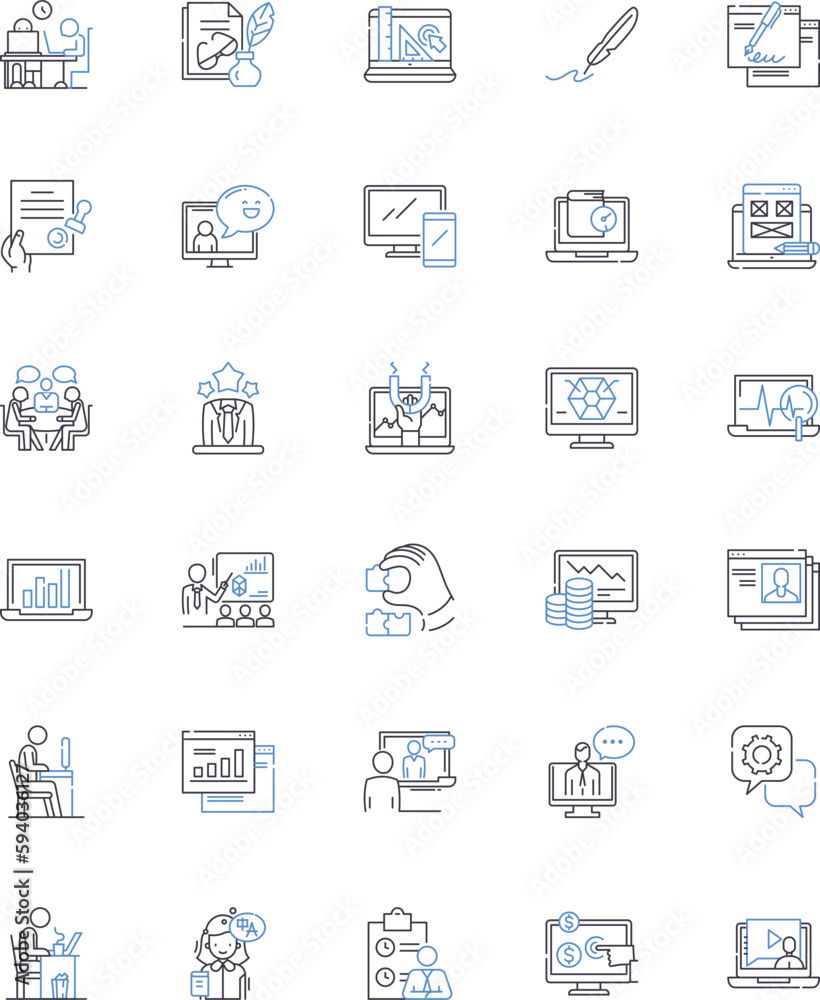 Creativity and imagination line icons collection. Innovation, Inspiration, Artistry, Ingenuity, Vision, Originality, Perception vector and linear illustration. Fantasy,Inventiveness,Creativeness