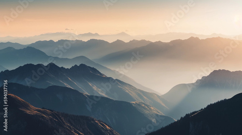sunrise over the mountains