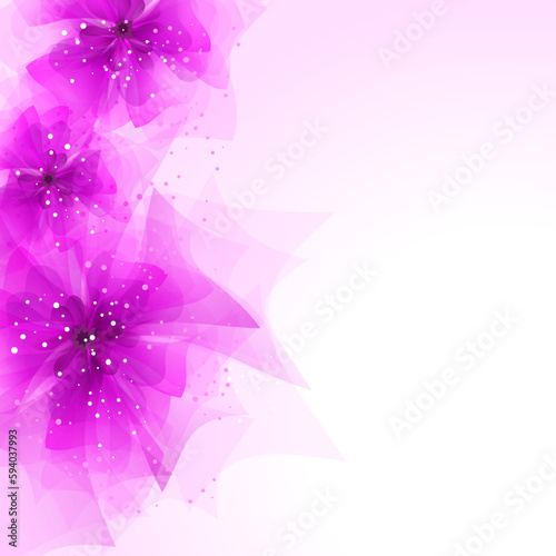 vector background with delicate pink flowers