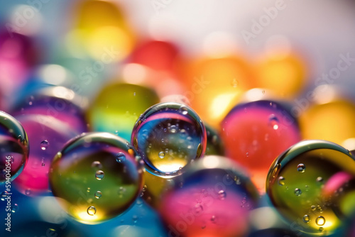 Fond de bulles arc-en-ciel photo