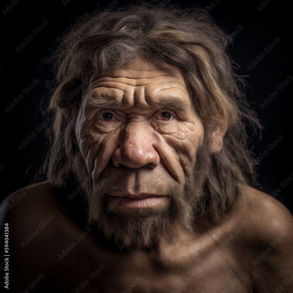 Primitive Man. (AI). Primitive Man. (AI).