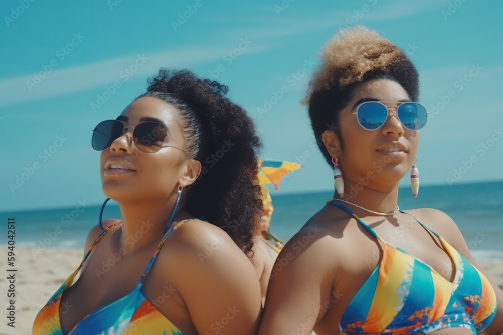 Diverse Beauties Celebrating Body Positivity on the Beach Diverse Beauties Celebrating Body Positivity on the Beach