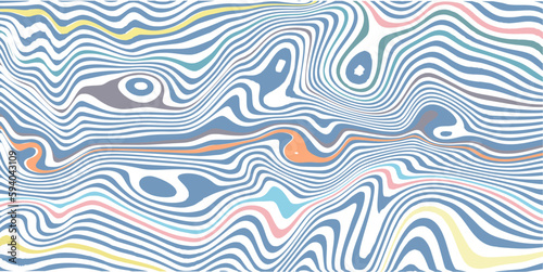 abstract background in the form of waves, zigzags and swirls in soothing pastel colors