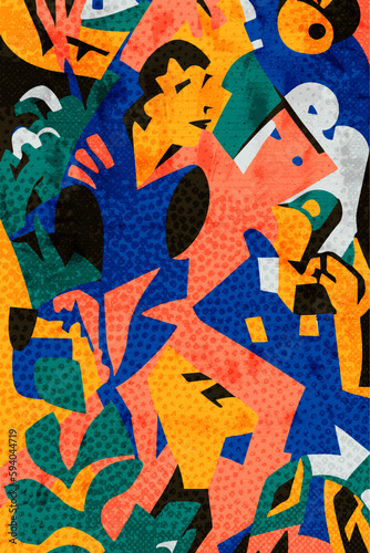 The Movie Star - "Dive into a colorful world with this illustration collection inspired by iconic paper-cutting art, challenging the creative possibilities of paper and scissors."
