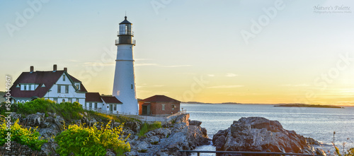 lighthouse on the coast of Portland Maine