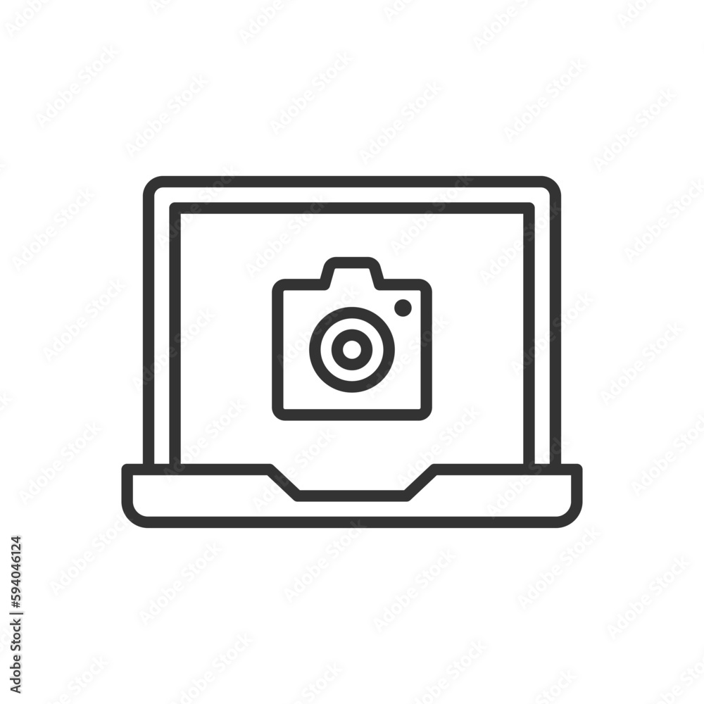 Laptop With Camera Icon Laptop With Camera Icon