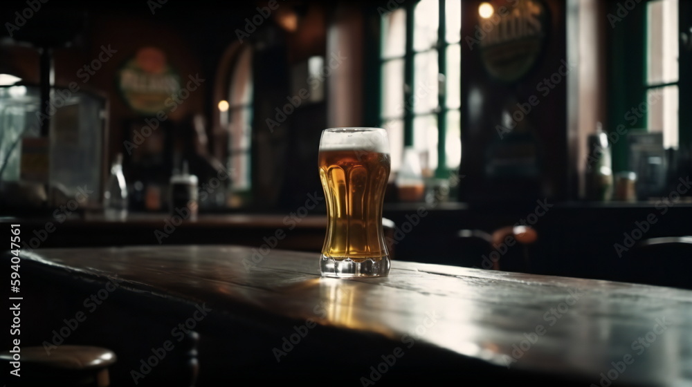 Kühles Bier auf einer Bar Kühles Bier auf einer Bar