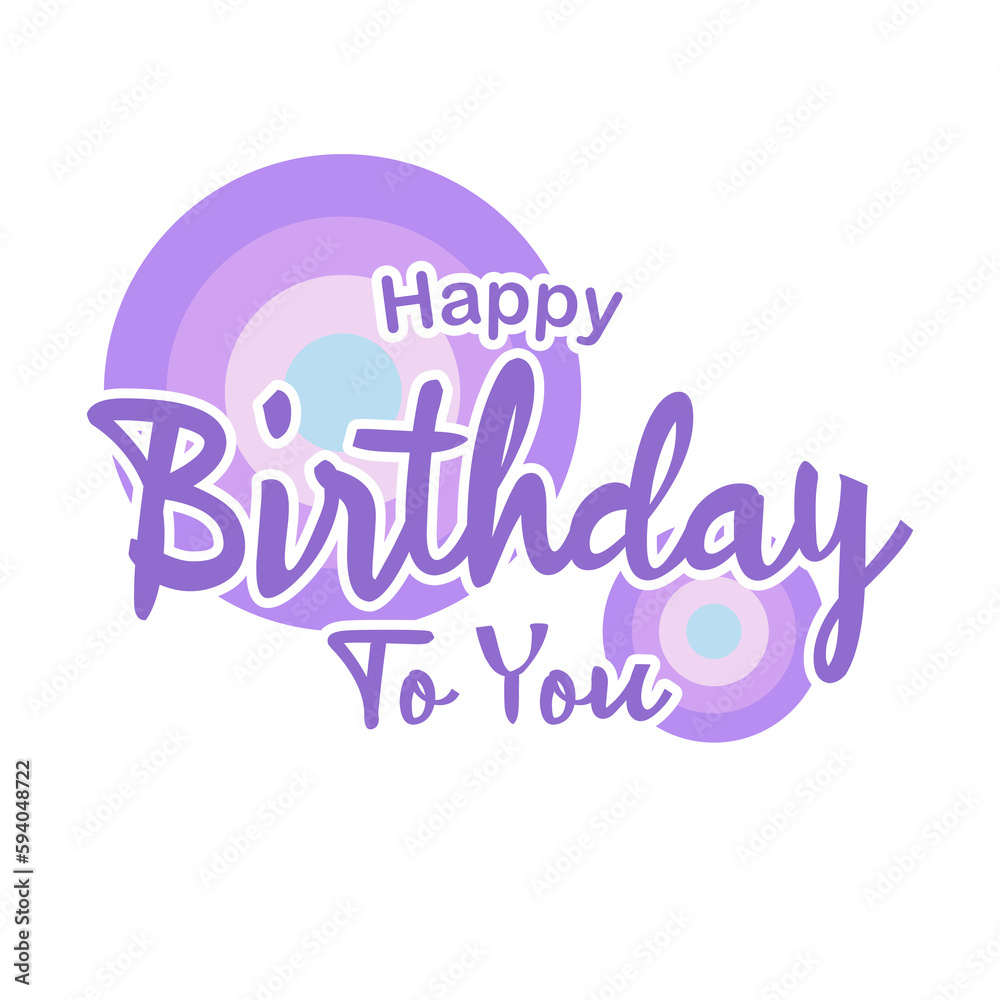 happy birthday lettering PNG