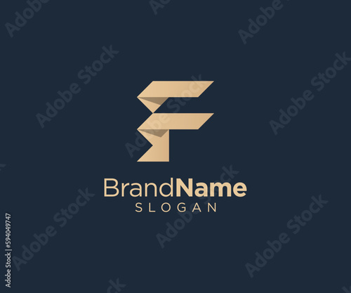 Letter F logo design for various types of businesses and company. Luxury and elegant Letter F