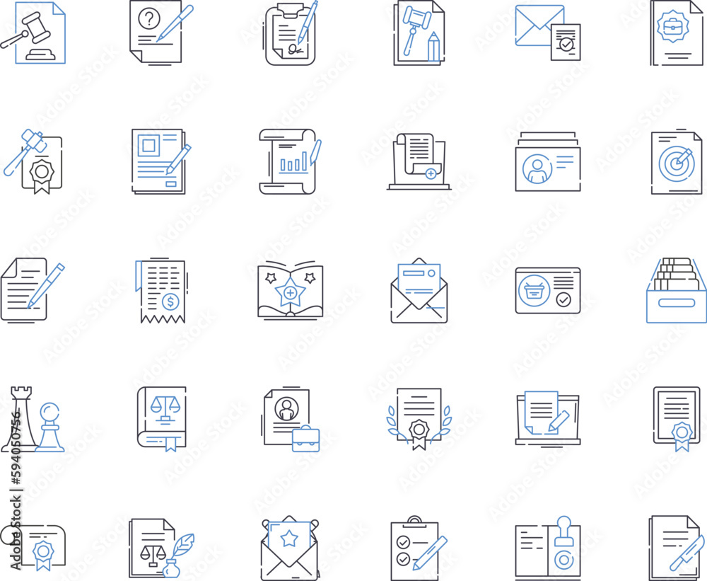 Authentication line icons collection. Passwords, Biometrics, Tokens, Identity, Security, Verification, Authorization vector and linear illustration. Access,Trust,Multifactor outline signs set