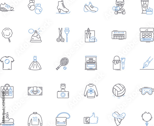 Fabrication line icons collection. Welding, Machining, Sheetmetal, Assembly, Laser, Cutting, Milling vector and linear illustration. Fabricating,Forming,Casting outline signs set