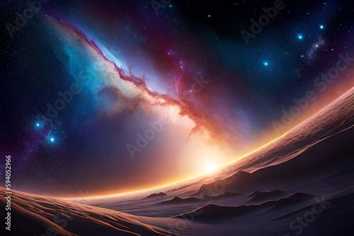 Der Cosmos, das Weltall in seinen kräftigen Farben © ArtVibeHive