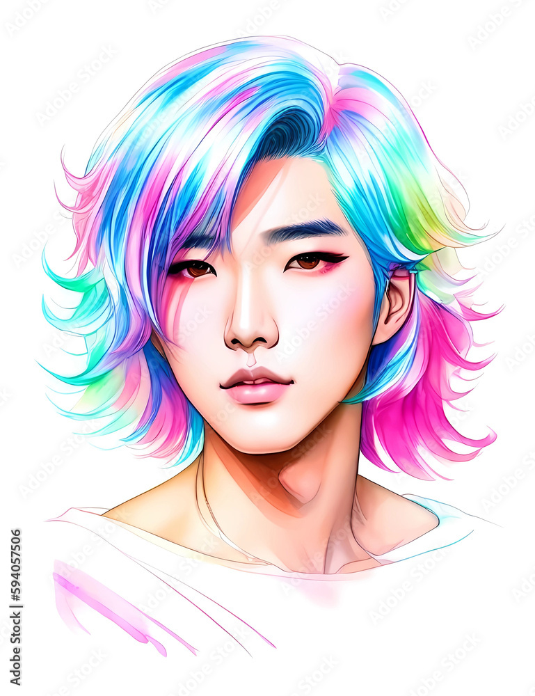 Portrait of handsome asian man