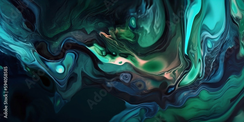 blue liquid paint background, abstract movement,
