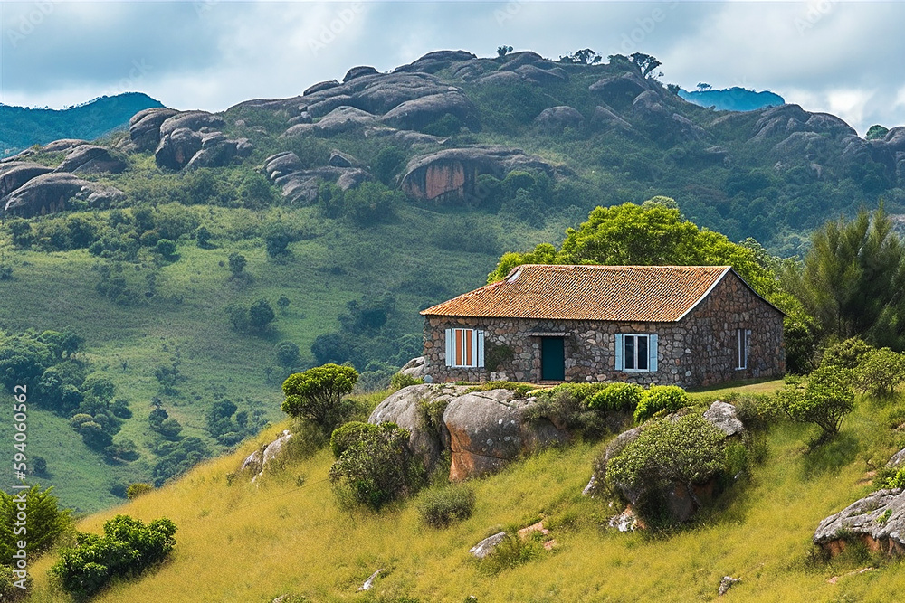 casa paisagística no meio da serra cacheira