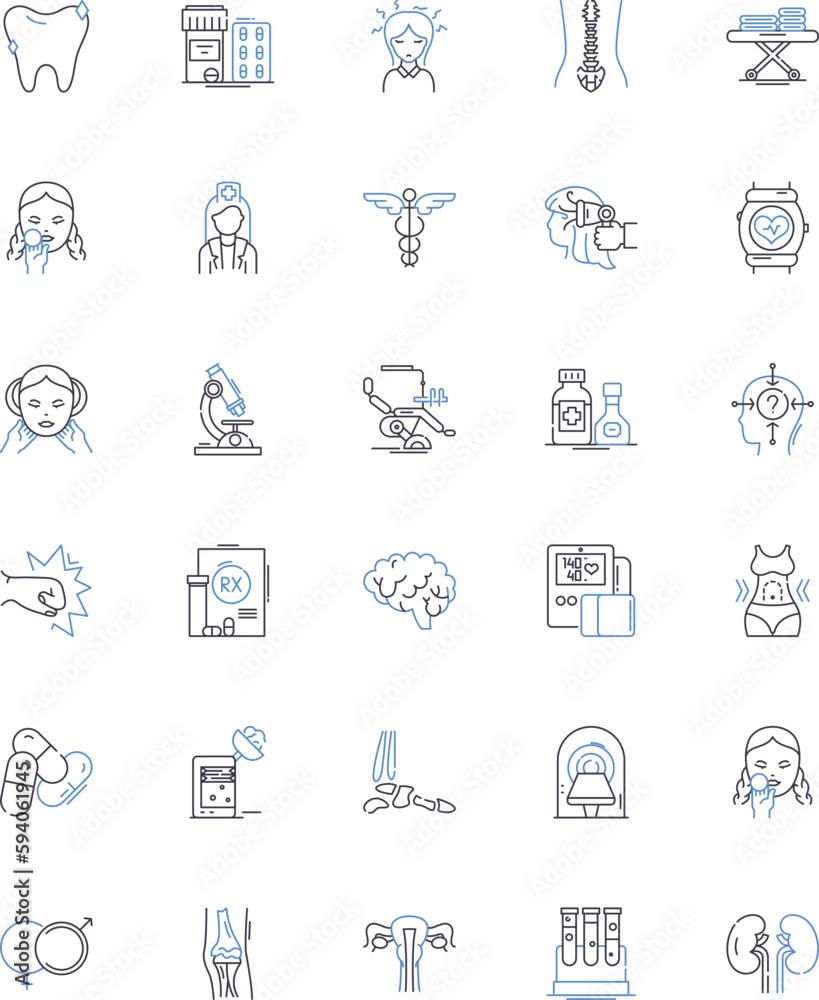 Mindful wellness line icons collection. Meditation, Gratitude, Breathing, Yoga, Present-moment, Relaxation, Self-care vector and linear illustration. Mindfulness,Awareness,Empathy outline signs set