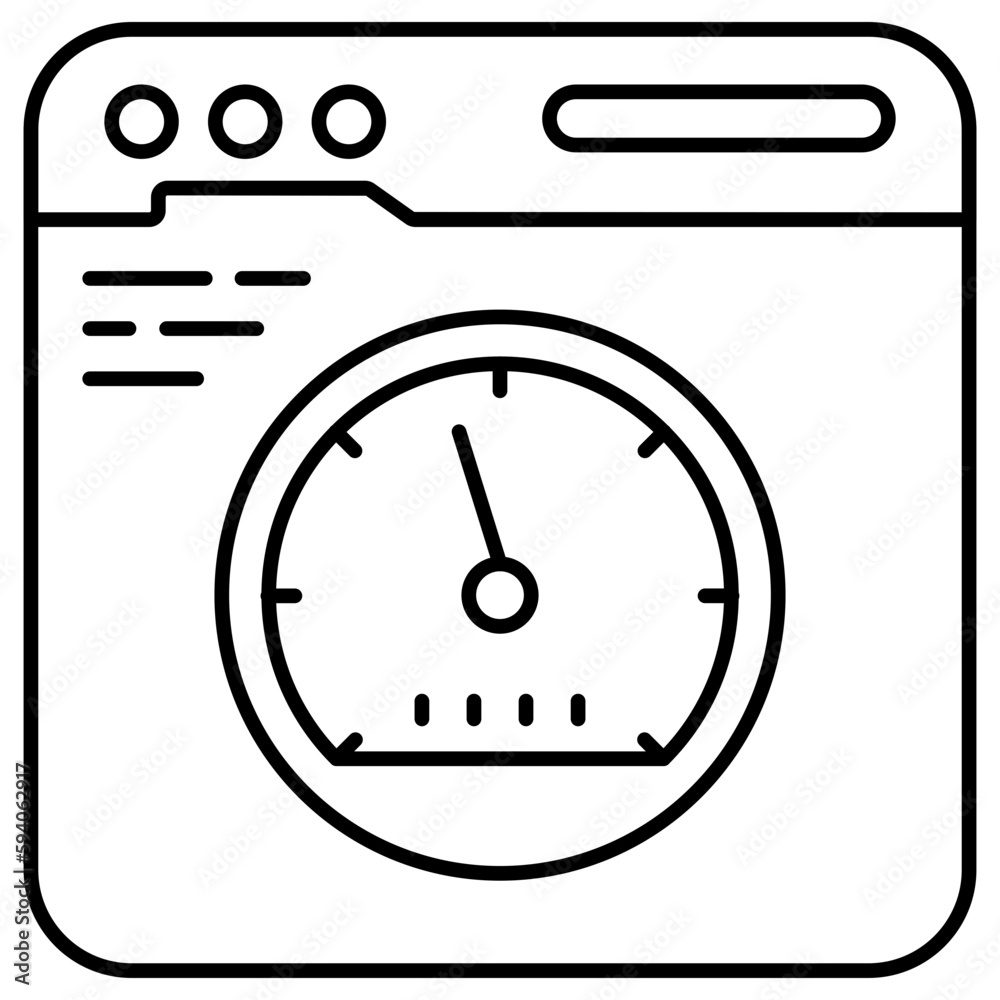 Modern design icon of web speed optimization Modern design icon of web speed optimization