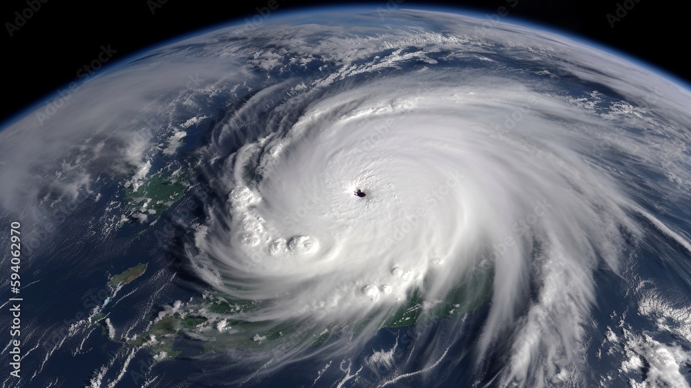 hurricane from orbit view generative ai