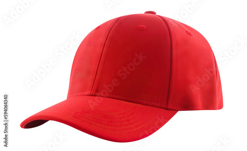 Red baseball cap cut out