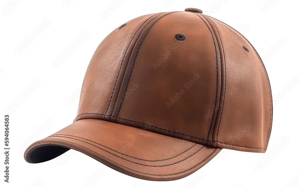 Fototapeta premium Leather baseball cap cut out