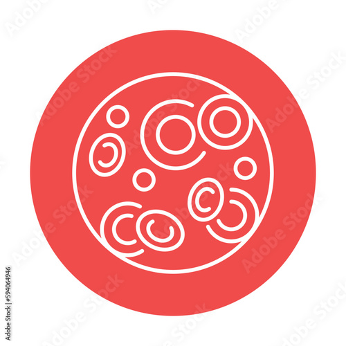 Fanconi anemia color line icon. Human diseases.