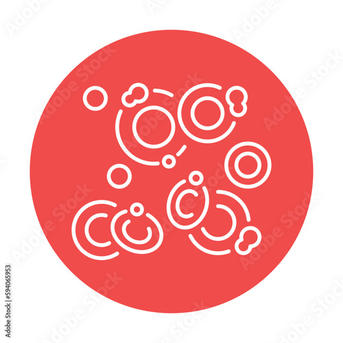 Sideroblastic anemia color line icon. Human diseases.