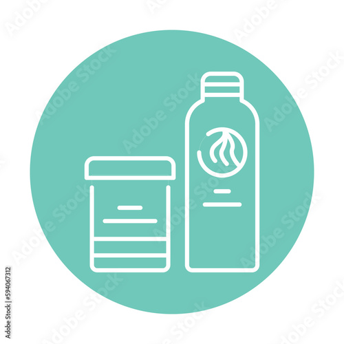 Clarifiers and oxides for hair coloring color line icon. Pictogram for web page