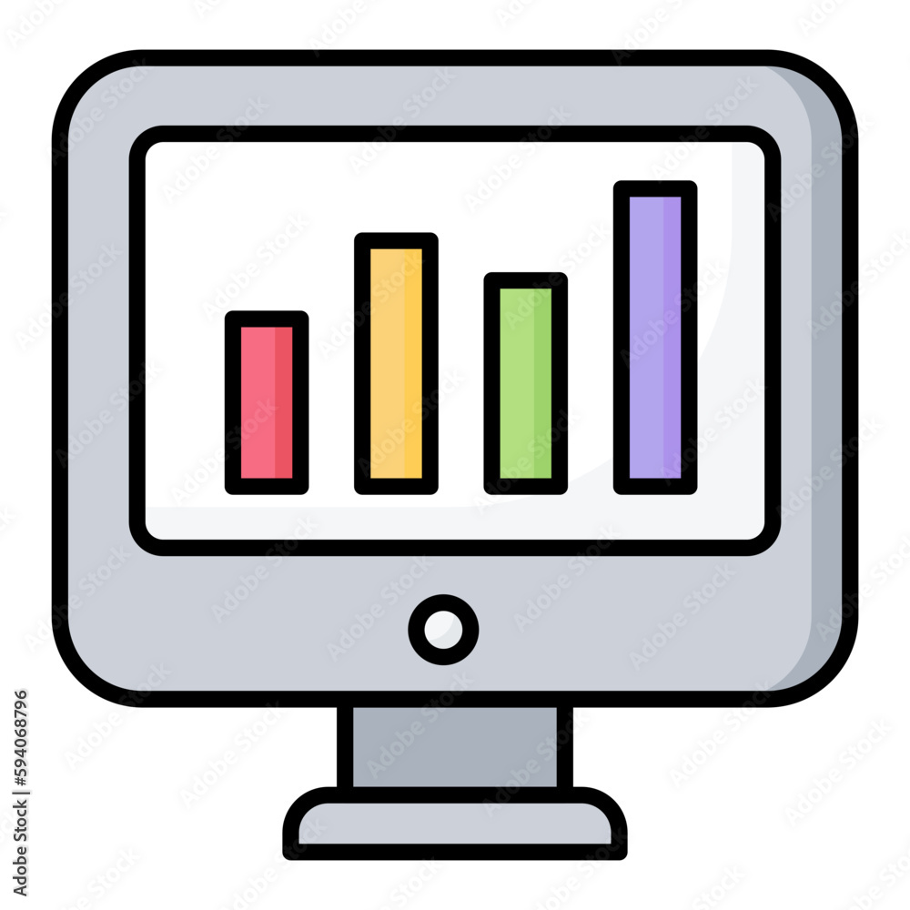 Data Interface Line Color Icon Data Interface Line Color Icon