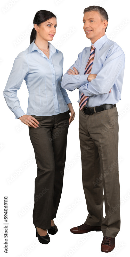 Portrait of handsome young businesspeople, isolated on white Portrait of handsome young businesspeople, isolated on white