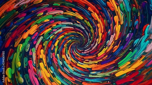A striking abstract photo of colorful swirling patterns