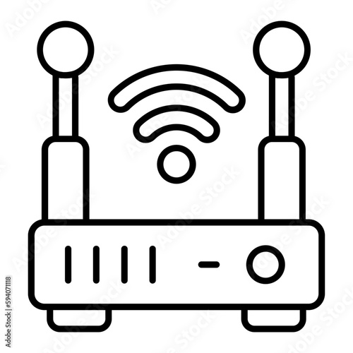 Router Thin Line Icon