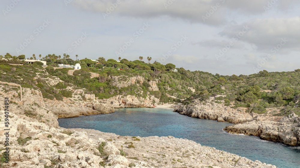 chenal d'entrée à port mahon sur l'ile de Minorque aux Baléares, Espagne chenal d'entrée à port mahon sur l'ile de Minorque aux Baléares, Espagne