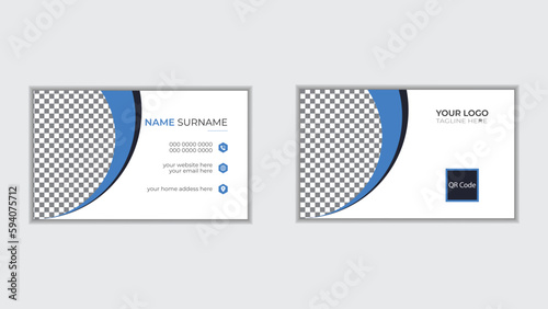 Modern business card design . double sided business card design template