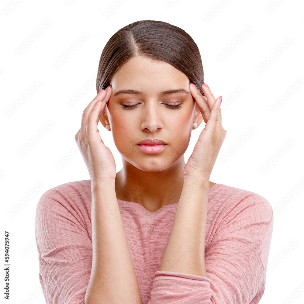 Stress, headache and woman with burnout, overworked and lady isolated against a transparent background. Female person, model and frustrated girl with a migraine, pain and tired with png and fatigue Stress, headache and woman with burnout, overworked and lady isolated against a transparent background. Female person, model and frustrated girl with a migraine, pain and tired with png and fatigue